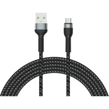 Leaf Shop Serisi Micro USB Örgülü Şarj ve Data Kablosu 2A 3 Metre - FC313