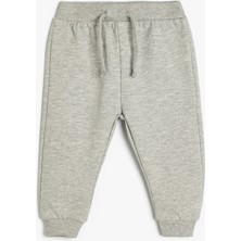 Koton Beli Bağlamalı Pamuk Karışımlı Basic Jogger Eşofman Altı