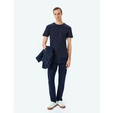 Koton Kısa Kollu Dar Kalıp Pamuklu Bisiklet Yaka Tişört