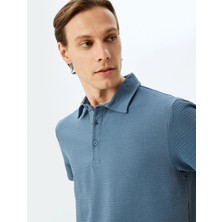 Koton Kısa Kollu Pamuklu Dokulu Polo Yaka T-Shirt