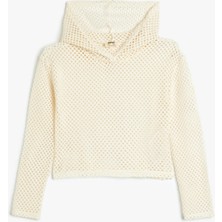 Koton Kapşonlu Sweatshirt File Detaylı Uzun Kollu