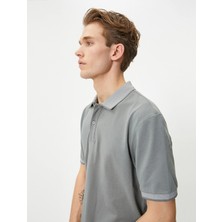 Koton Polo Yaka Tişört Slim Fit Kısa Kollu Yaka Detaylı