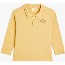 Erkek Çocuk Giyim Polo Tişört - Koton - 5WKB10442TK - Deve Tüyü - 6-7 Yaş