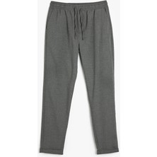Koton Viskon Karışımlı Beli Bağcıklı Chino Cep Detaylı Eşofman Pantolon
