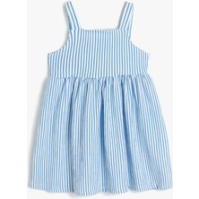 Koton Askılı Kız Çocuk Elbisesi Arkası Fiyonk Detaylı - DRESSES