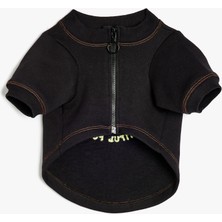Koton Bisiklet Yaka Fermuarlı Şardonlu Köpek Sweatshirtü