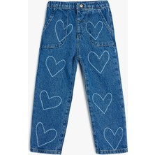 Koton Kalp Desenli Cep Detaylı Pamuklu Denim Pantolon