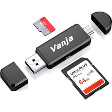 Leaf Shop Micro USB Otg Adapter And USB 2.0 Portable Memory Card Reader For Sdxc, Sdhc, Sd, Mmc, Rs-Mmc, Micro Sdxc, Micro Sd, Micro Sdhc Card And Uhs-I Cards