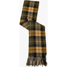 Koton Püsküllü Ekoseli Çok Renkli Uzun Atkı