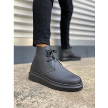 DMR Elegance JY207 Oslo Bağcıklı Ortopedik Taban Cilt Erkek Spor Bot Cst - Siyah
