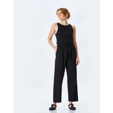 Koton Pamuklu Rahat Kalıp Beli Bağcıklı Cepli Müslin Pantolon