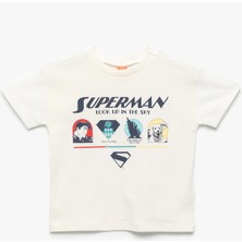 Koton Superman Lisanslı Bisiklet Yaka Kısa Kollu Pamuklu Baskılı Tişört