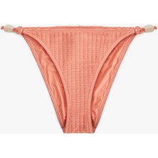 Koton Astarlı Boncuklu Dokulu Yanları Ipli Slip Bikini Altı