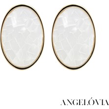 Minimal Oval Formlu Çelik Küpe