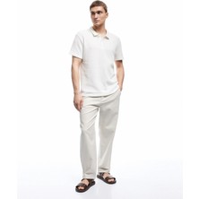 Koton Regular Fit Kısa Kollu Dokulu Polo Yaka Tişört