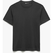 Regular Fit Bisiklet Yaka Pamuklu Kısa Kollu Basic Tişört
