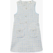 Koton Kısa Kollu Bisiklet Yaka Tüvit Jile Elbise