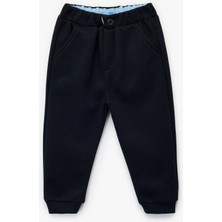 Düğme Detaylı Cepli Beli Lastikli Basic Pantolon Görünümlü Eşofman Altı