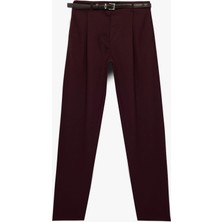 Normal Bel Regular Fit Cepli Kemerli Kumaş Pantolon