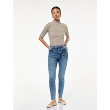 Koton Yüksek Bel Skinny Indigo Kadın Jean Pantolon 6WAL40026MD