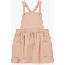 Koton Pamuklu Kare Yaka Çapraz Askılı Cep Detaylı Puantiyeli Mini Elbise