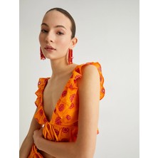 Koton Fırfırlı Crop Fisto Üst