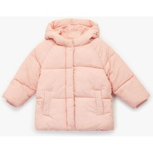 Koton Kapşonlu Cepli Uzun Kollu Fermuarlı Şişme Mont