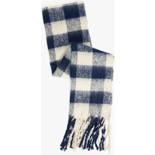 Koton Yumuşak Dokulu Püsküllü Ekoseli Uzun Atkı