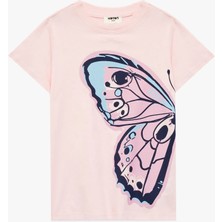 Koton Kelebek Baskılı Kısa Kollu Bisiklet Yaka Pamuklu Tişört