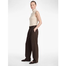 Koton Slim Fit Kolsuz Dik Yaka Viskon Bluz