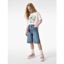 Koton Stitch Baskılı Pamuklu Bisiklet Yaka Kısa Kollu Lisanslı Tişört
