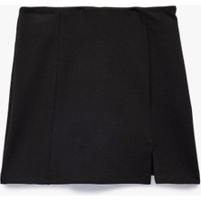 Koton Beli Lastikli Viskon Karışımlı Kruvaze Şort Etek