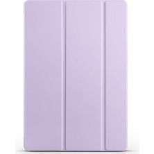 Leaf Shop Galaxy ile Uyumlu Tab S10 Fe Plus Zore Smart Cover Kalem Bölmeli Standlı 1-1 Kılıf Lila
