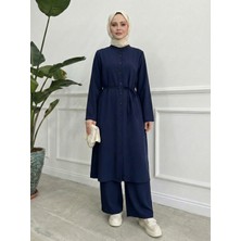 Miostil Hakim Yaka Uzun Pantolonlu Takım-Lacivert