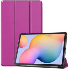 Leaf Shop Aksesuar Mor 3. Jenerasyon Smart Cover Standlı 1-1 Kılıf-Mor Lenovo Tab M10 TB-328F ile Uyumlu