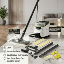 Karcher Çok Amaçlı Buharlı Temizlik Makinesi 2250W Ev Tipi Yüksek Basınçlı Buharlı Mop Fayans Parke ve Derz Temizleyici Kesintisiz Yoğun Buhar Gücü Sc 5 Deluxe Signature Line
