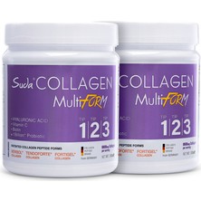 Suda Collagen Multiform Tip I, Iı, Iıı Patentli Kolajen+Probiyotik,hyaluronikasit,vitc+Biotin Aromasız 300G X2