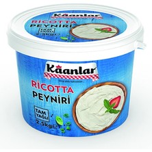 Kaanlar 2,5 Kg Ricotta Peynir Yarım Yağlı Sürülebilir Tatlı İçin Uygun Ricotta Peynir