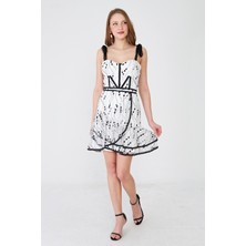 Rora Korse Detaylı Askılı Mini Abiye Elbise