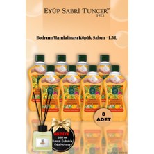 Eyüp Sabri Tuncer 8 Adet 1,5 L Bodrum Mandalinası Köpük Sabun Kavun Koku Hediye