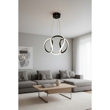 TERRA lighting Minimal Kiev Power LED Avize, Mutfak Salon Hol Sarkıt LED Avize, 3 Renk Yanabilen Power LED Avize, Modern Avize