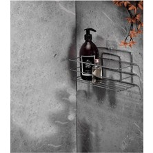 Leaf Shop Banyo Düzenleyici Şampuanlık Duş Rafı Krom Tş-01