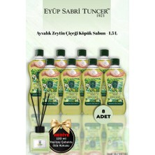 Eyüp Sabri Tuncer 8 Adet Ayvalık Zeytin Çiçeği Köpük Sabun 1,5 L  Yeşilçay Koku Hediye