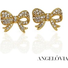 Taşlı Fiyonk Detaylı Çelik Küpe