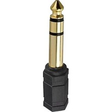 Leaf Shop Amfi Giriş Çevirici Stereo Amfi Giriş Çevirici 3.5 mm Dişi 6.35 mm Erkek Çevirici Kulaklık Jack Piyano Çevirici