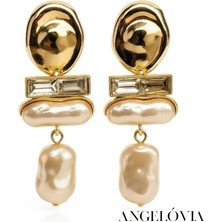 Inci Detaylı Çelik Küpe