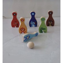 Moory Renkli Hayvan Figürlü- Sayılı Bowling Seti -  Renkli Bowling Seti- Hayvan Desenli Bowling Seti