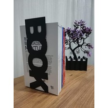 Leaf Shop Dekoratif Dikey Book Yazı Tasarımlı Kitap Tutucu Desteği Mat Siyah MK11S