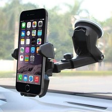 Leaf Shop Profesyonel Vantuzlu Araba Araç Içi Akrobat Telefon Tutuculu Navigasyon Takip Oto Araç Içi Ayarlanabilir Uzunluk ve Başlık Vantuzlu Telefon Tutucu