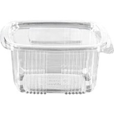 Leaf Shop Plastik Sızdırmaz Kap 500 gr cc Kullan At Tek Kullanımlık Plastik Kapaklı Kase 100 Adet